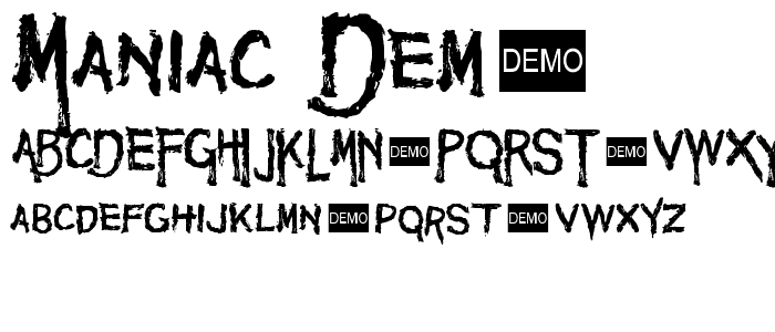 Maniac DEMO font